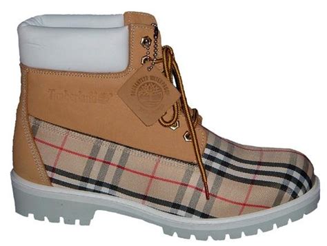 burberry print timberlands|Burberry check back boots.